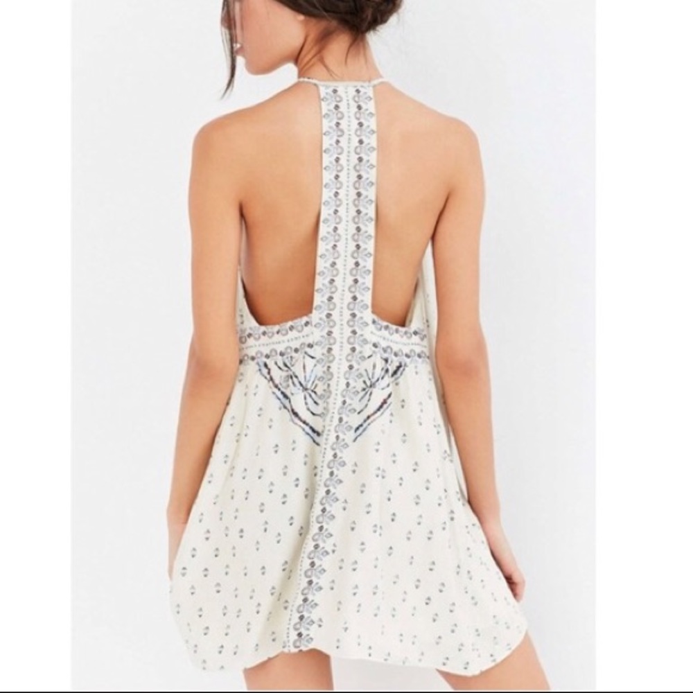 UO Ecote Gigi Mixed Print T-Back Boho Dress